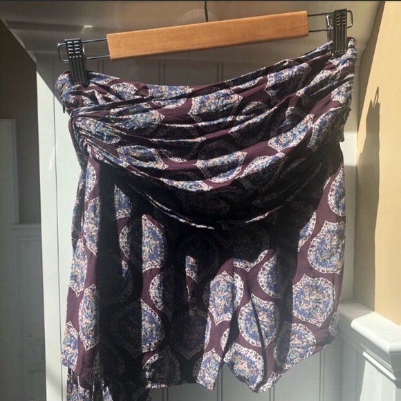 Free People Sarong Print Shorts w Sash - Picture 5 of 6